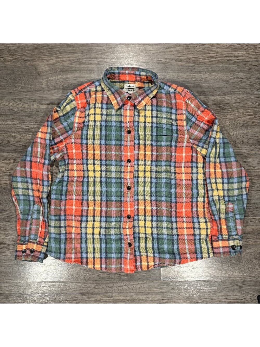 L.L. Bean Women's Scotch Plaid Flannel Shirt - Multi-Colour Plaid